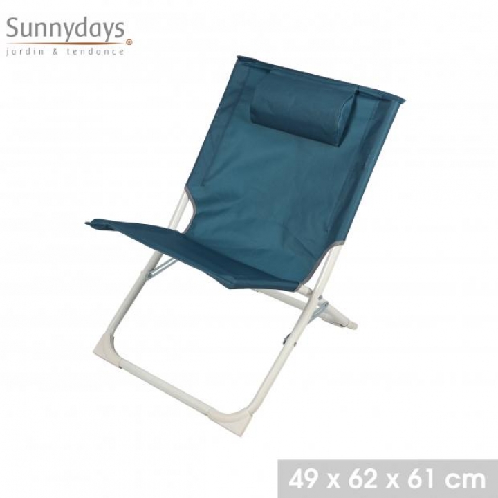 KAMPING SKLOPIVA STOLICA HAVANA S JASTUKOM PLAVA