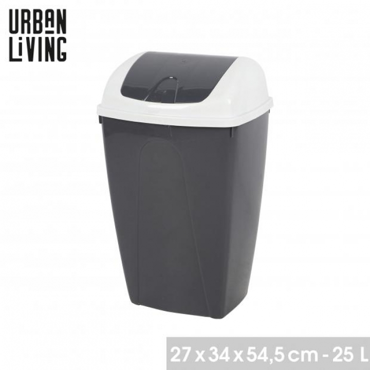 KANTA ZA SMEĆE S POKLOPCEM SIVA 25 L