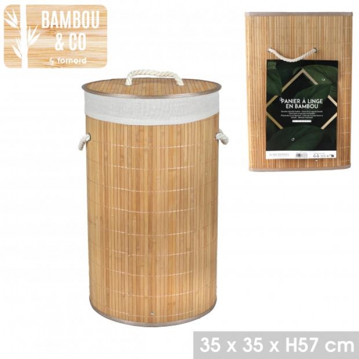 KOŠARA ZA PRLJAVU ODJEĆU OD BAMBUSA, 54L