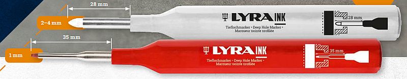 LYRA MARKER ZA DUBOKE RUPE BIJELI 2-4MM 1/1