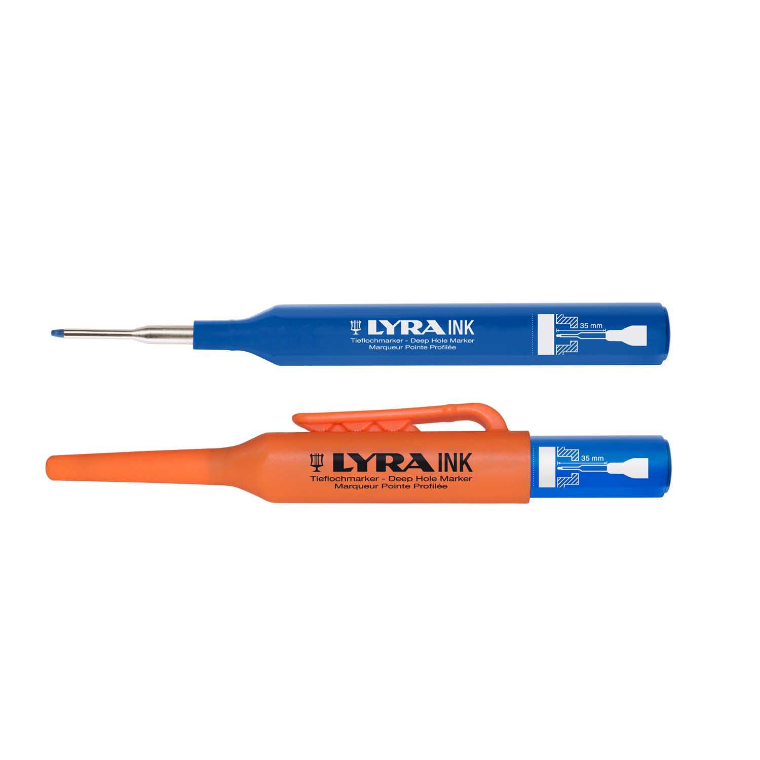 LYRA MARKER ZA DUBOKE RUPE PLAVI 1MM 1/1